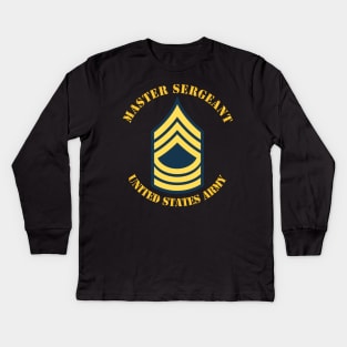 MSG - Master Sergeant  - Blue Kids Long Sleeve T-Shirt